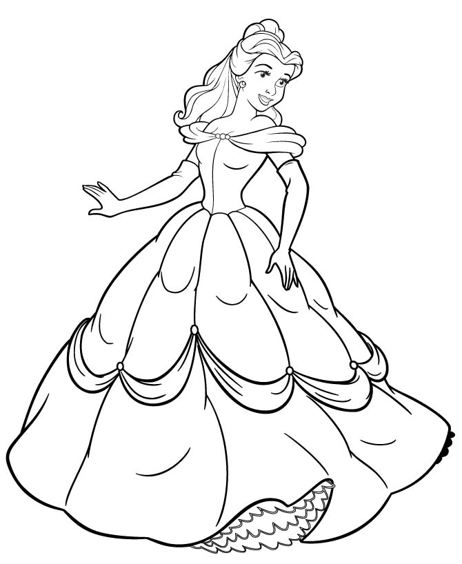 100 Free Belle Coloring Pages for Kids Printable 71