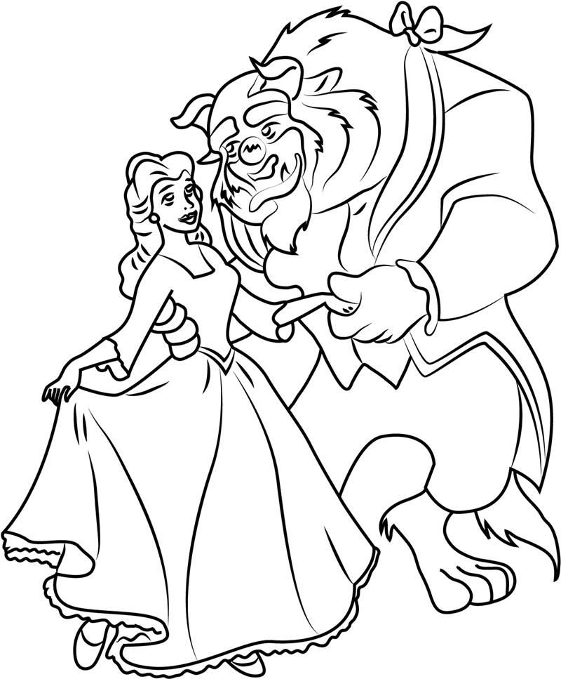 100 Free Belle Coloring Pages for Kids Printable 74