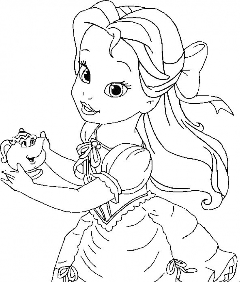 100 Free Belle Coloring Pages for Kids Printable 79