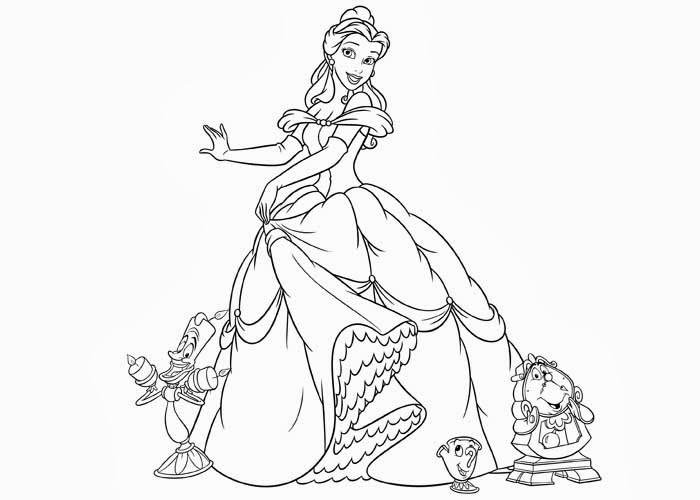 100 Free Belle Coloring Pages for Kids Printable 84