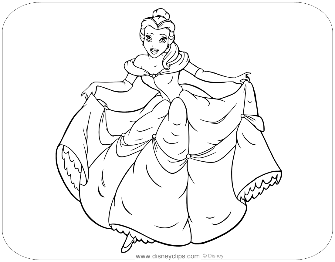 100 Free Belle Coloring Pages for Kids Printable 86