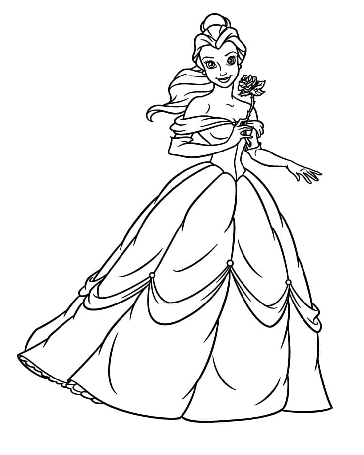 100 Free Belle Coloring Pages for Kids Printable 87