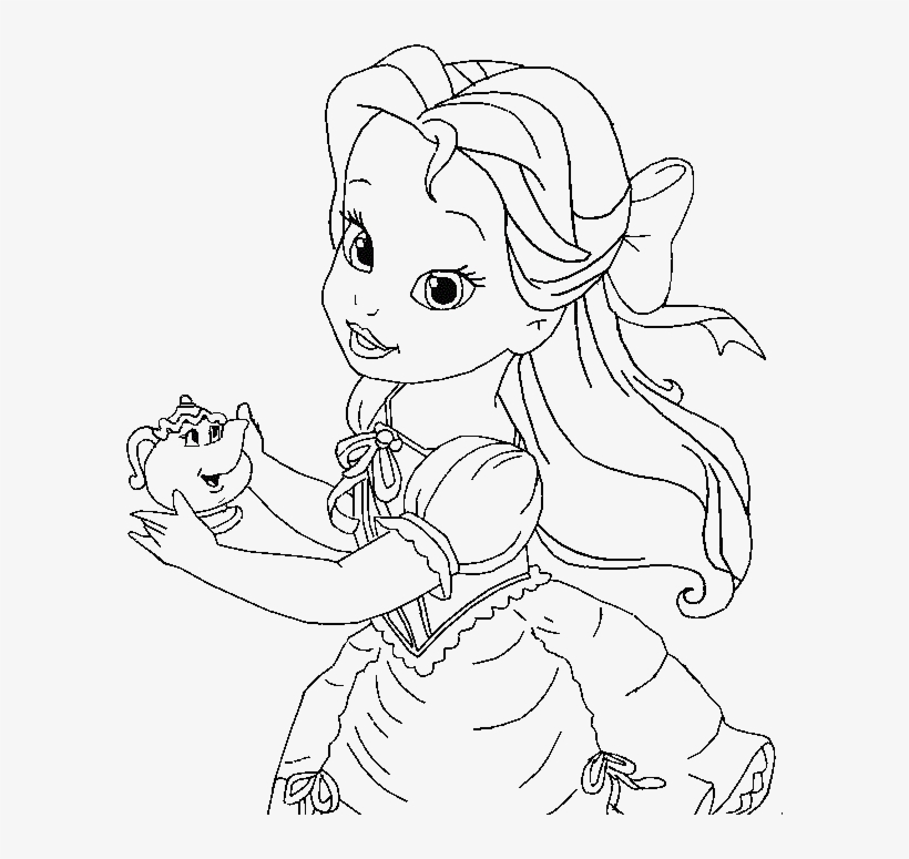 100 Free Belle Coloring Pages for Kids Printable 9