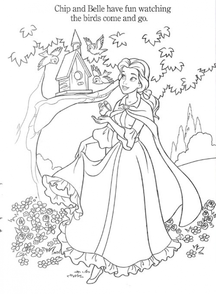 100 Free Belle Coloring Pages for Kids Printable 99