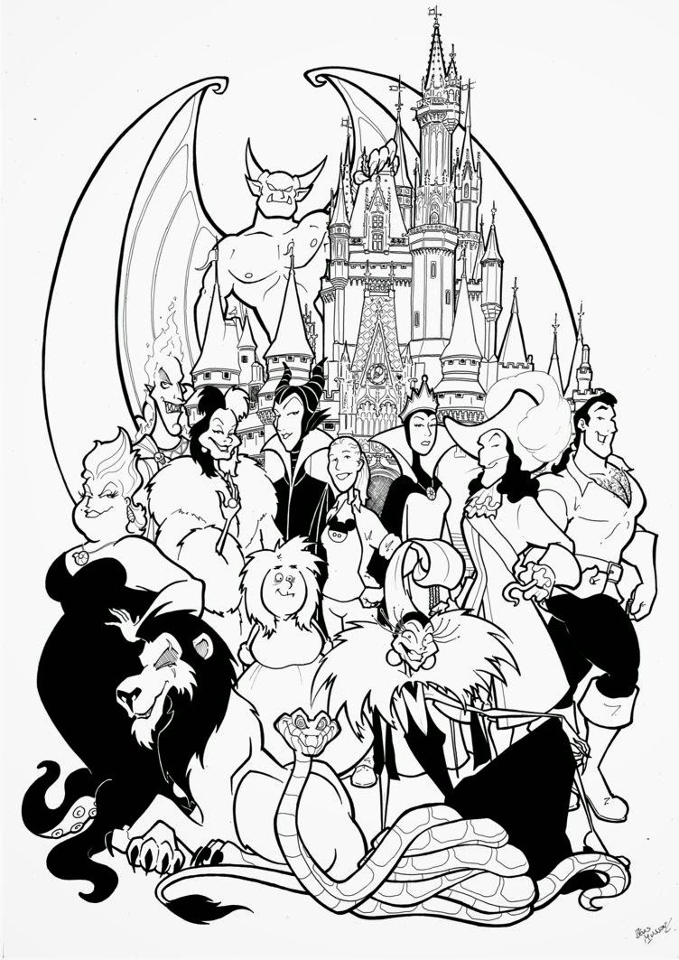 105 Disney Coloring Pages for Adults Printable 4