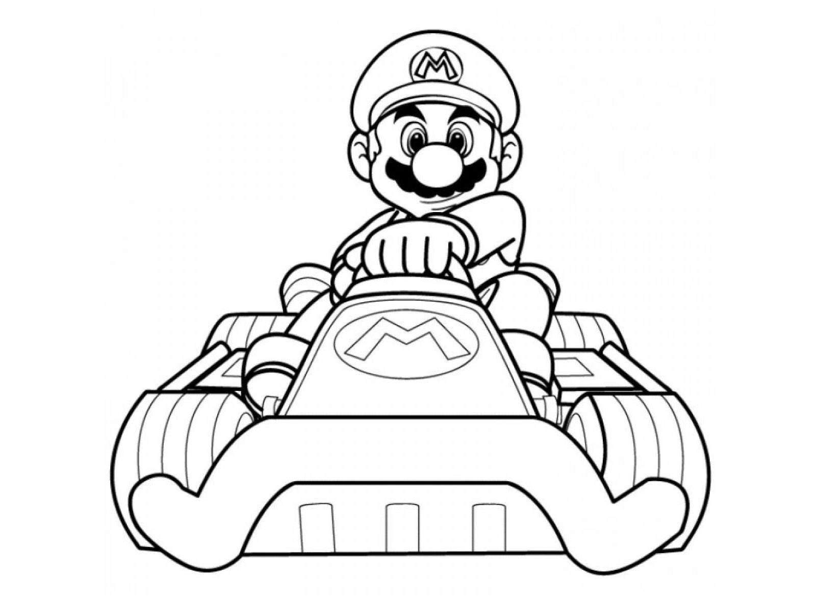 109 Mario Kart Coloring Pages Printable 1