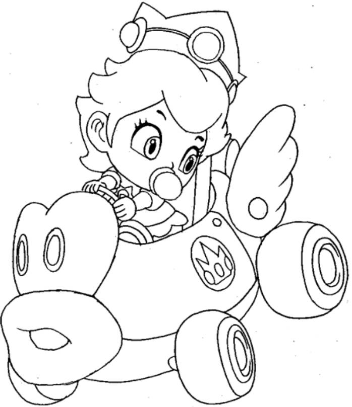 109 Mario Kart Coloring Pages Printable 105