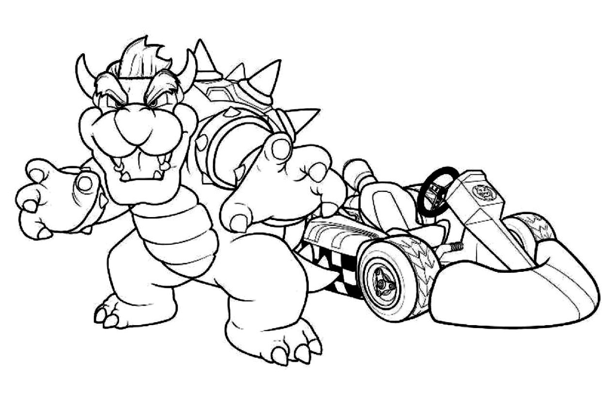 109 Mario Kart Coloring Pages Printable 12