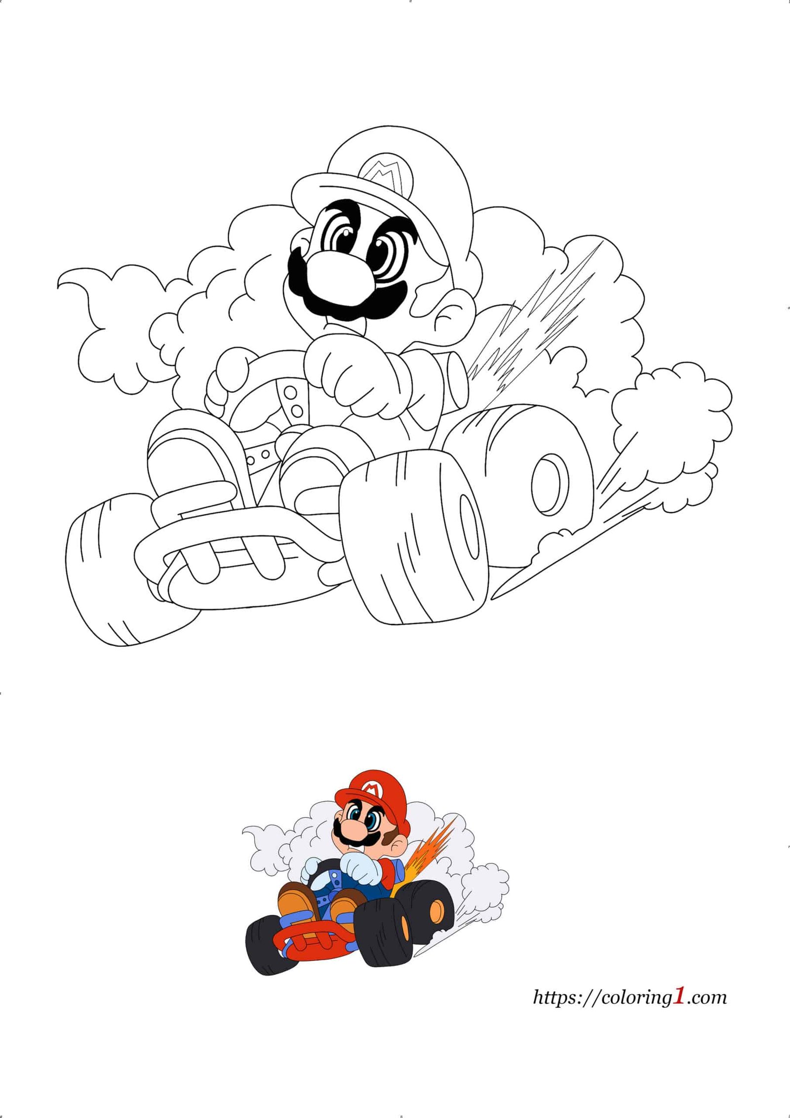 109 Mario Kart Coloring Pages Printable 21