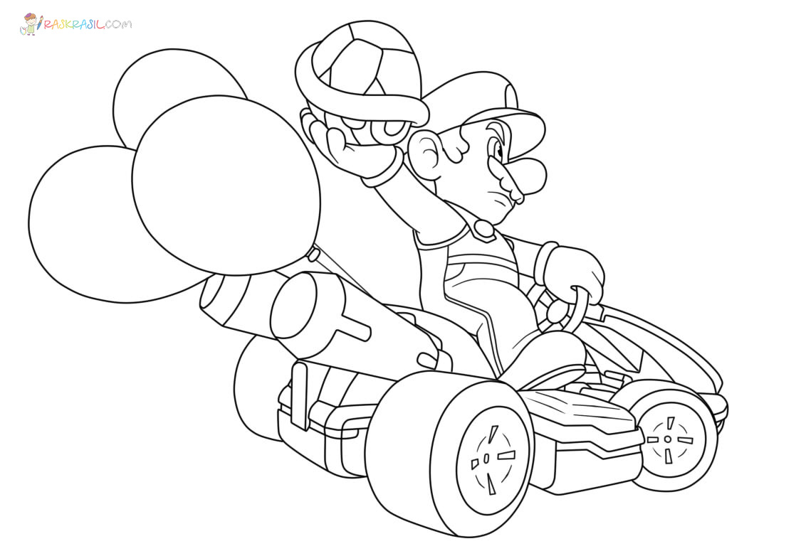 109 Mario Kart Coloring Pages Printable 27