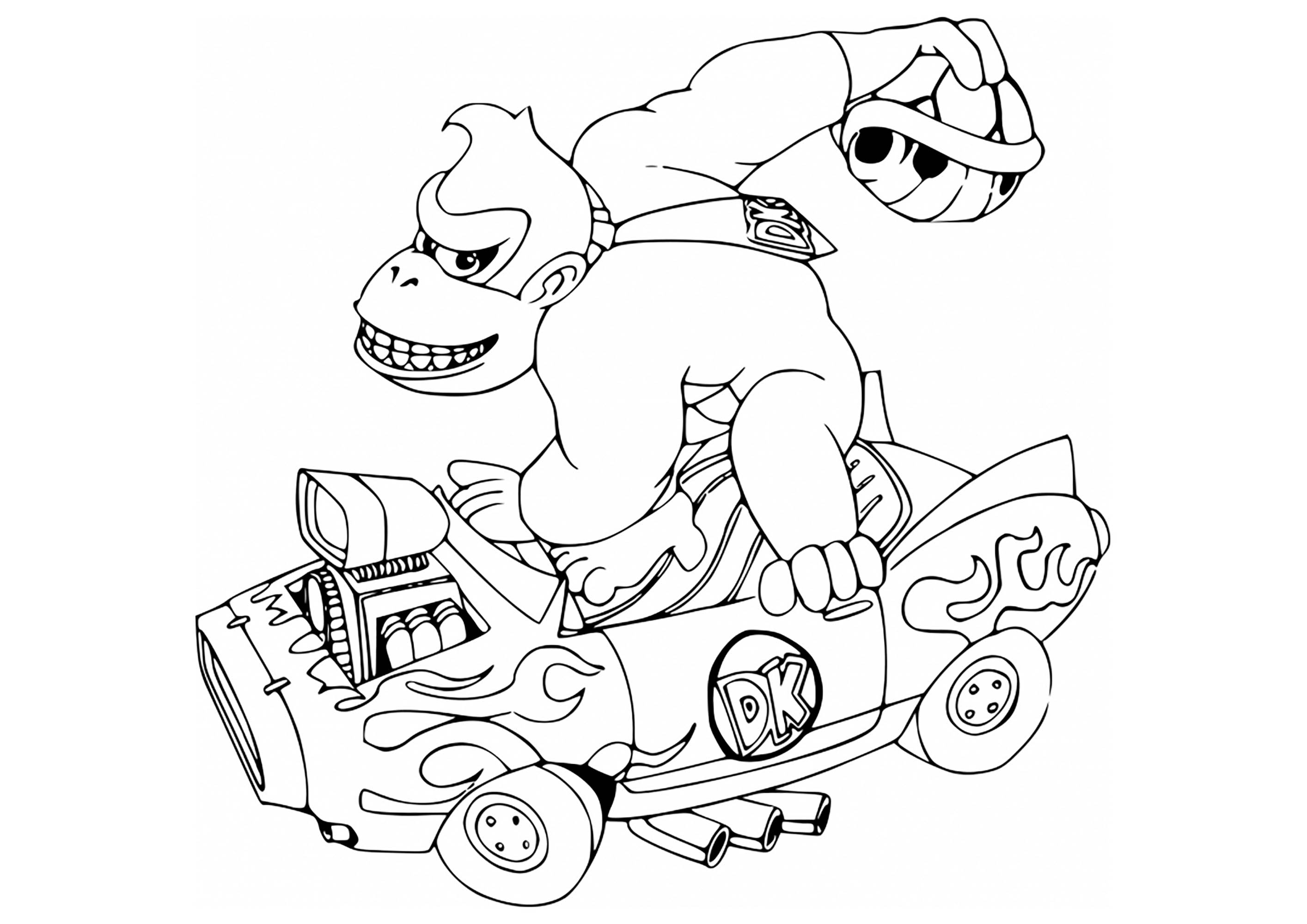 109 Mario Kart Coloring Pages Printable 3