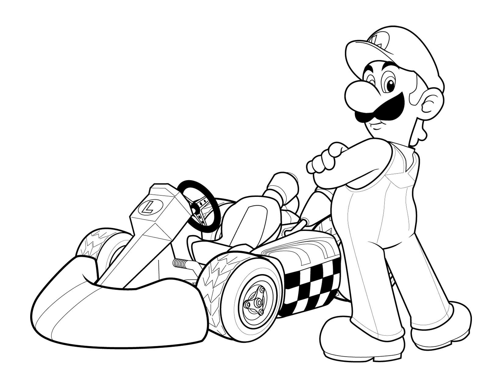 109 Mario Kart Coloring Pages Printable 30