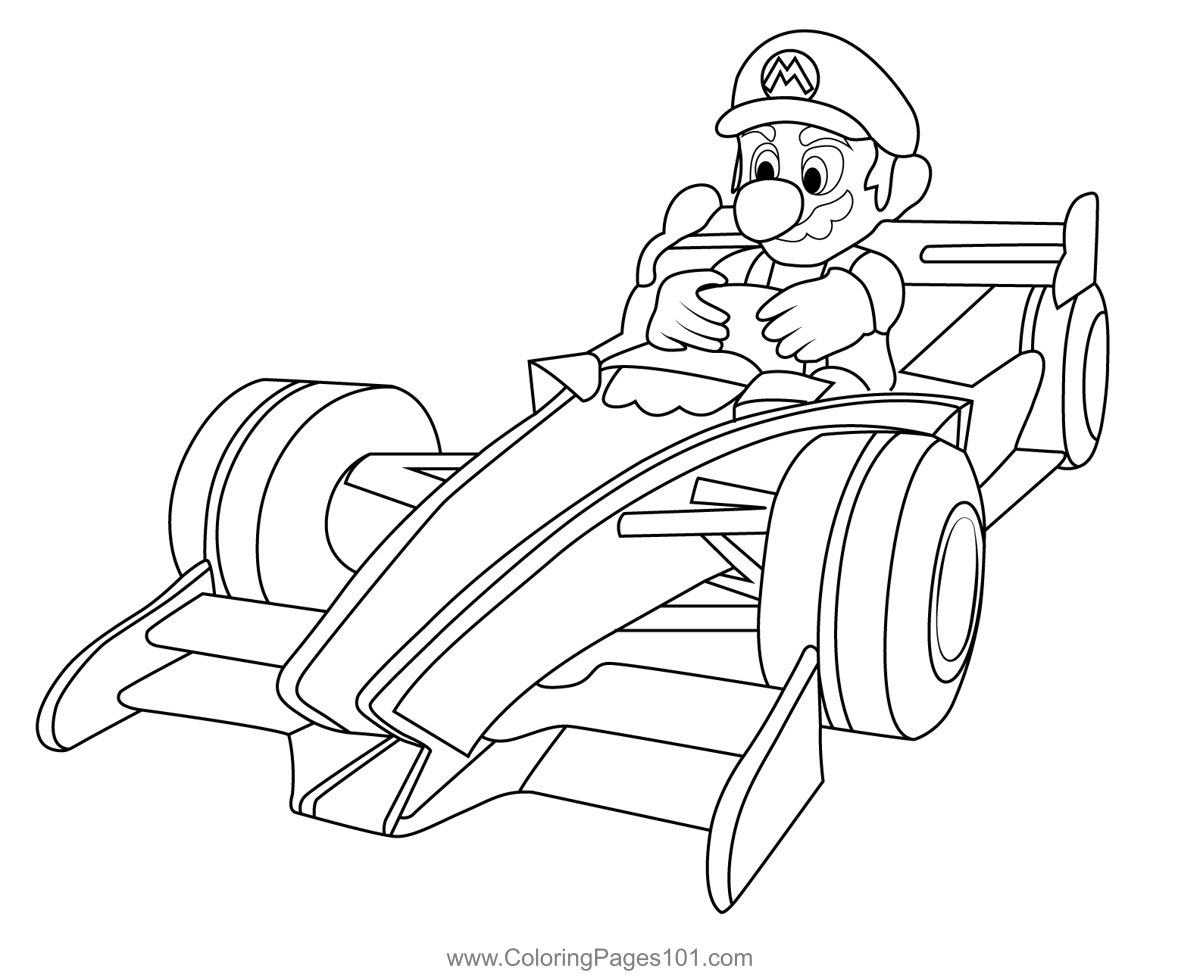 109 Mario Kart Coloring Pages Printable 42