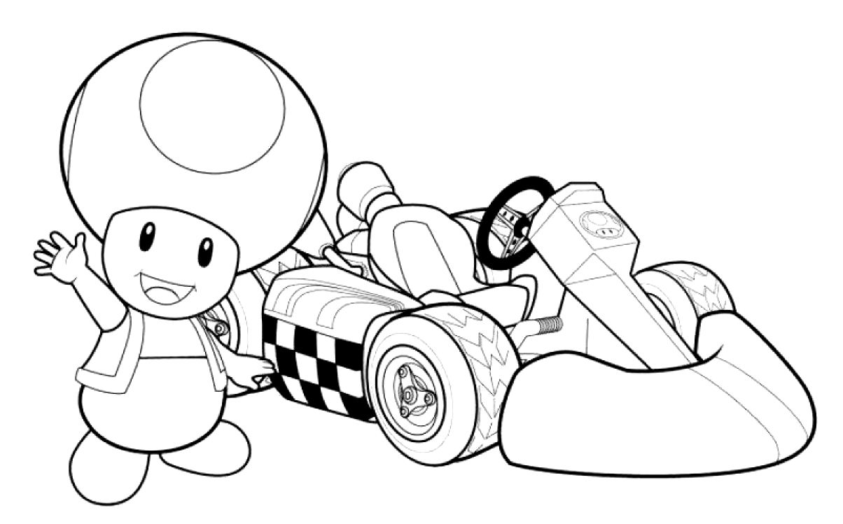 109 Mario Kart Coloring Pages Printable 43