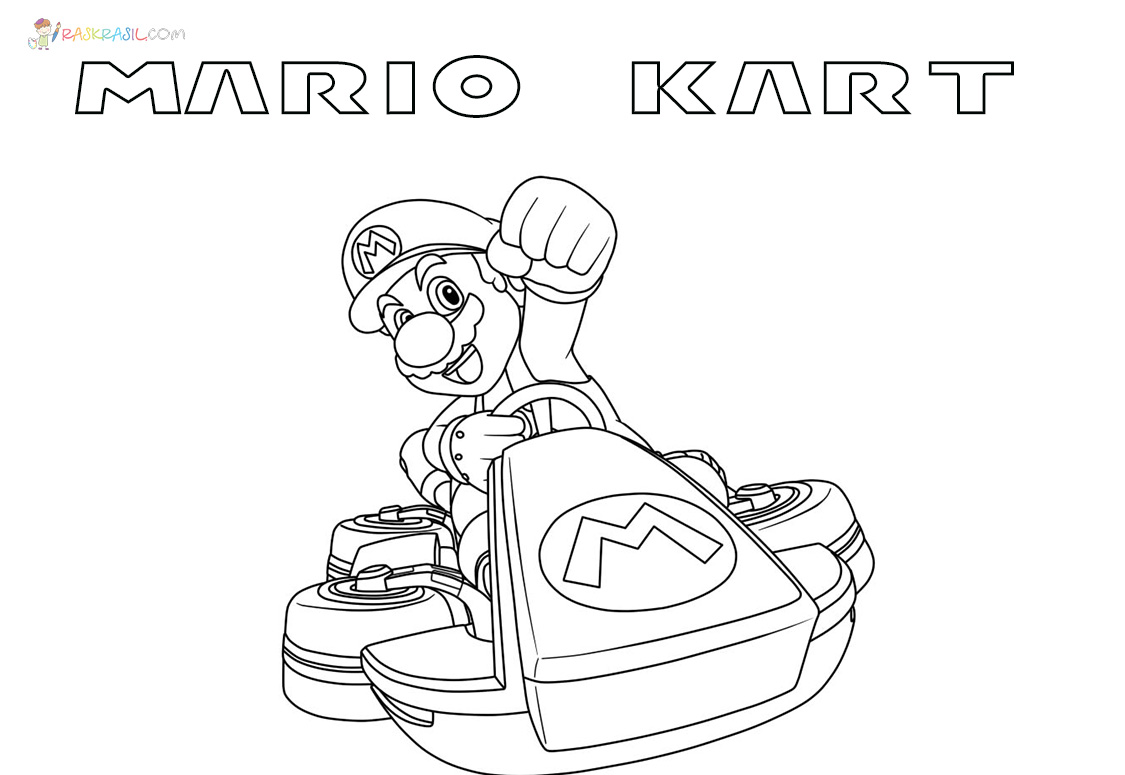 109 Mario Kart Coloring Pages Printable 47