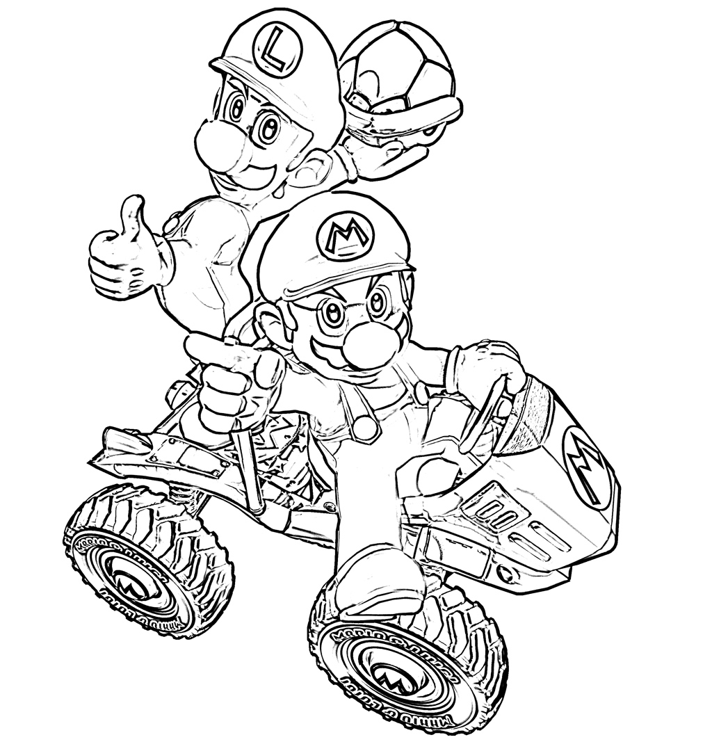 109 Mario Kart Coloring Pages Printable 5