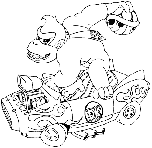 109 Mario Kart Coloring Pages Printable 58