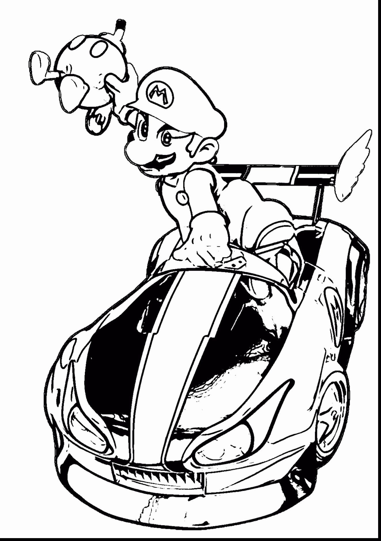 109 Mario Kart Coloring Pages Printable 6