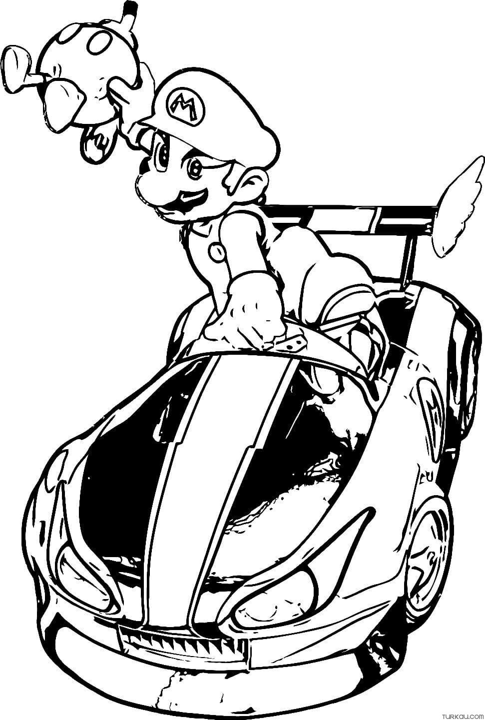 109 Mario Kart Coloring Pages Printable 61