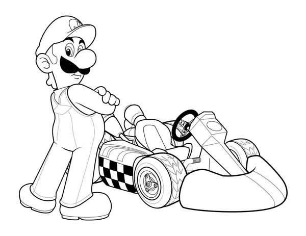 109 Mario Kart Coloring Pages Printable 64