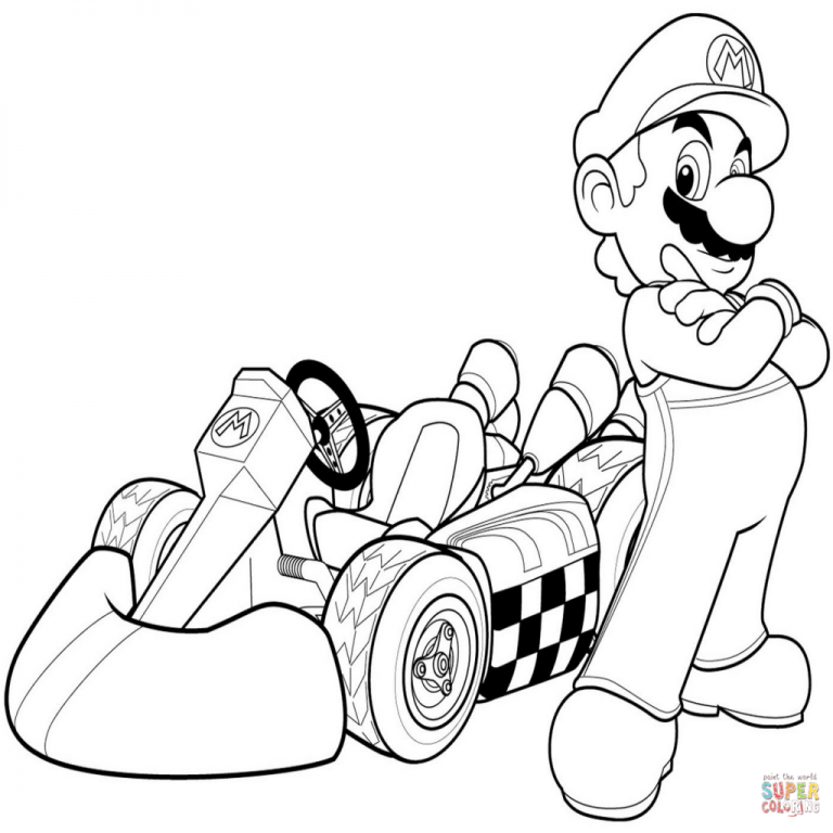 109 Mario Kart Coloring Pages Printable 69