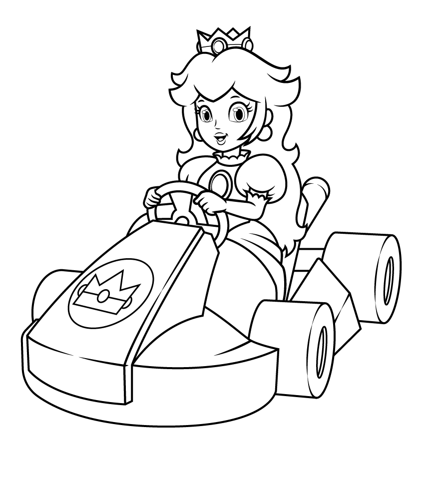 109 Mario Kart Coloring Pages Printable 73