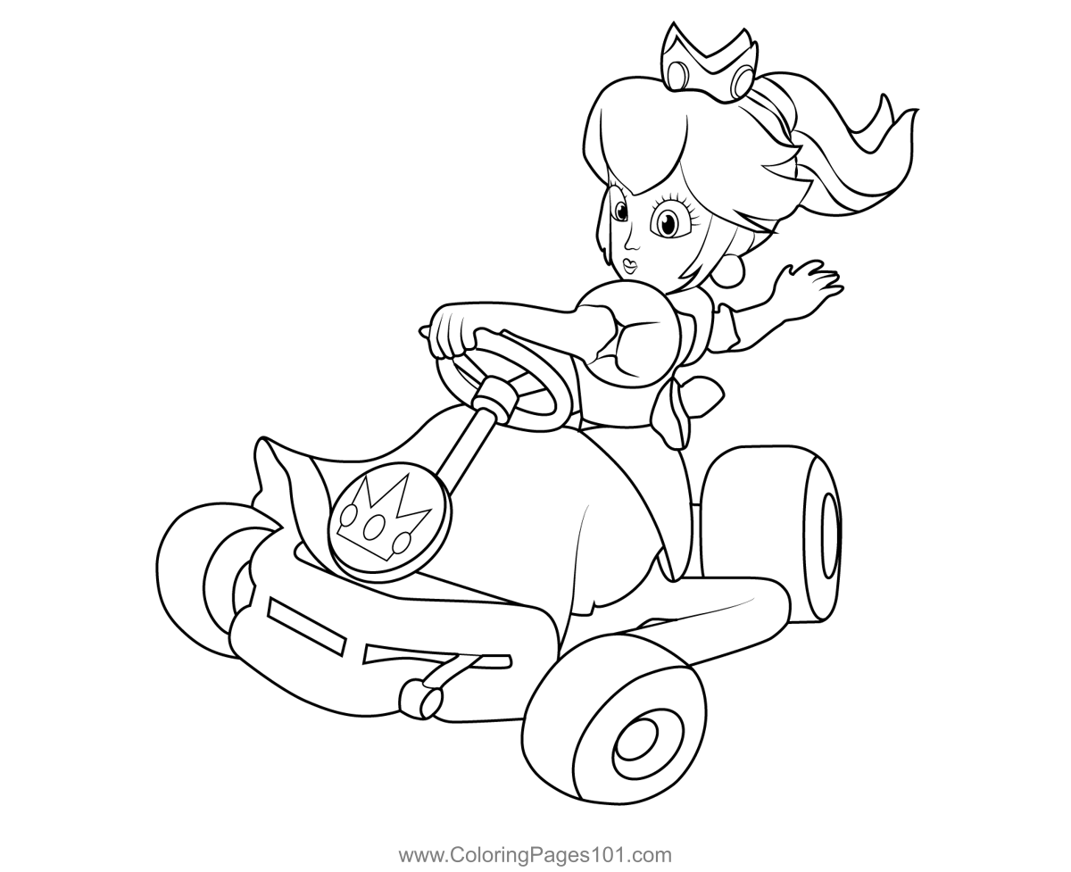 109 Mario Kart Coloring Pages Printable 83