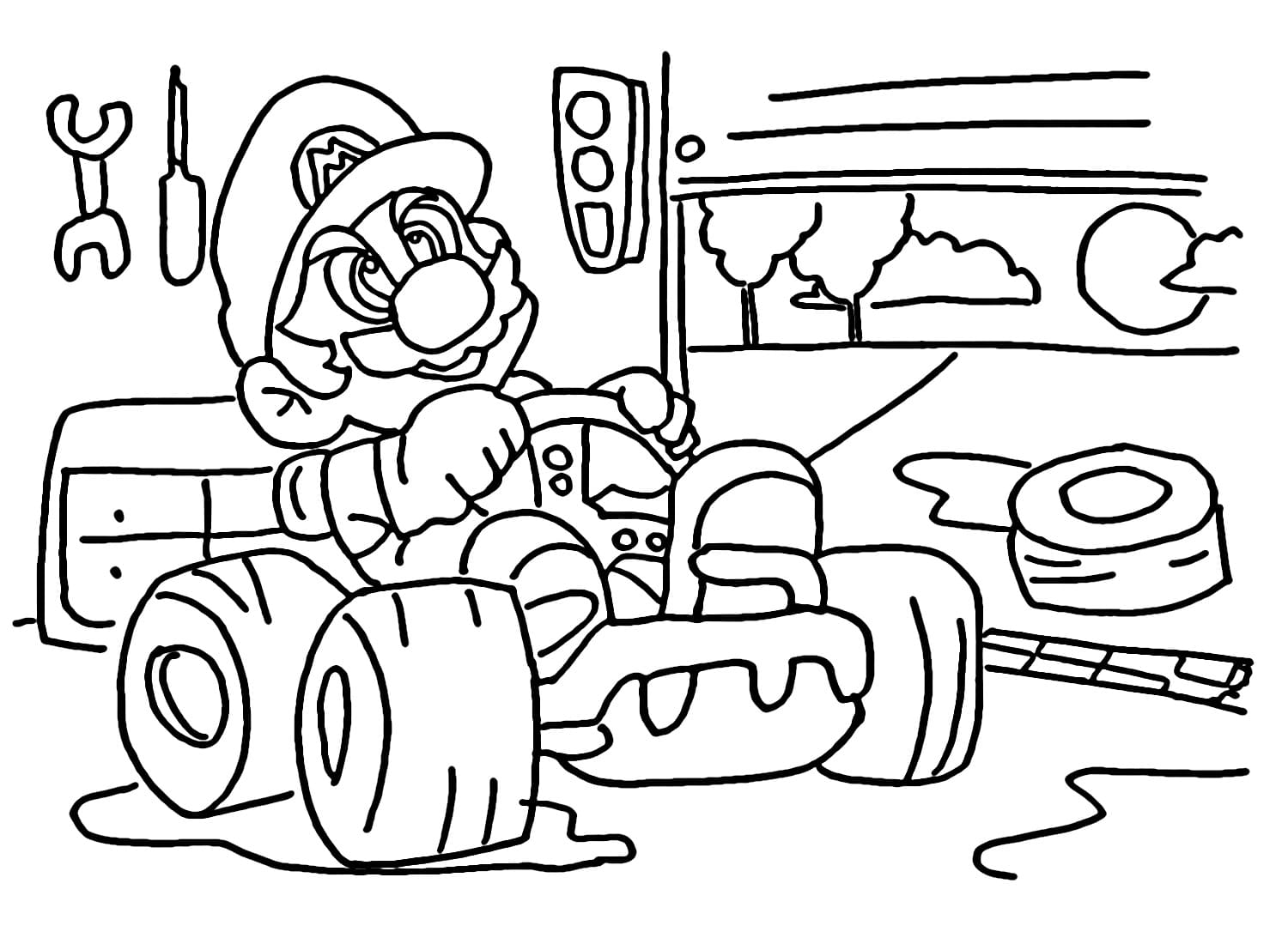 109 Mario Kart Coloring Pages Printable 84