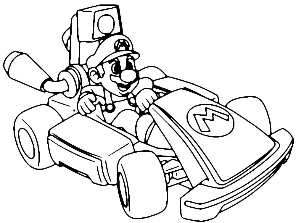 109 Mario Kart Coloring Pages Printable 88