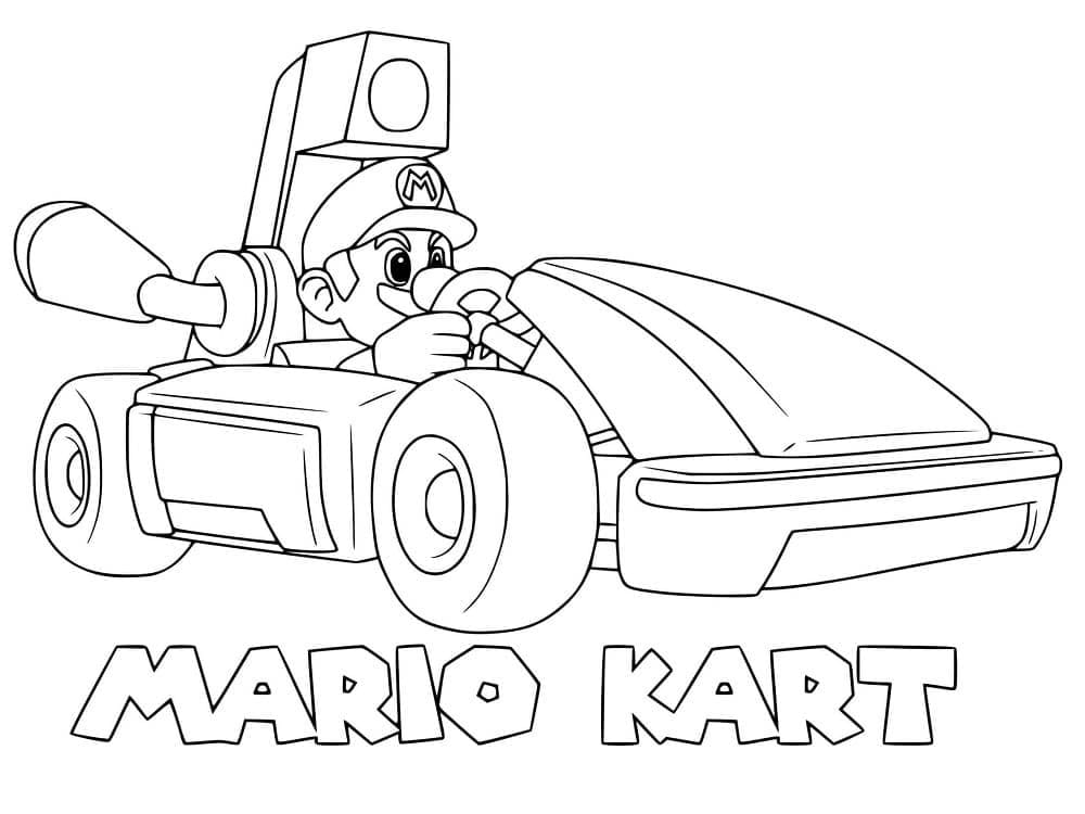 109 Mario Kart Coloring Pages Printable 89