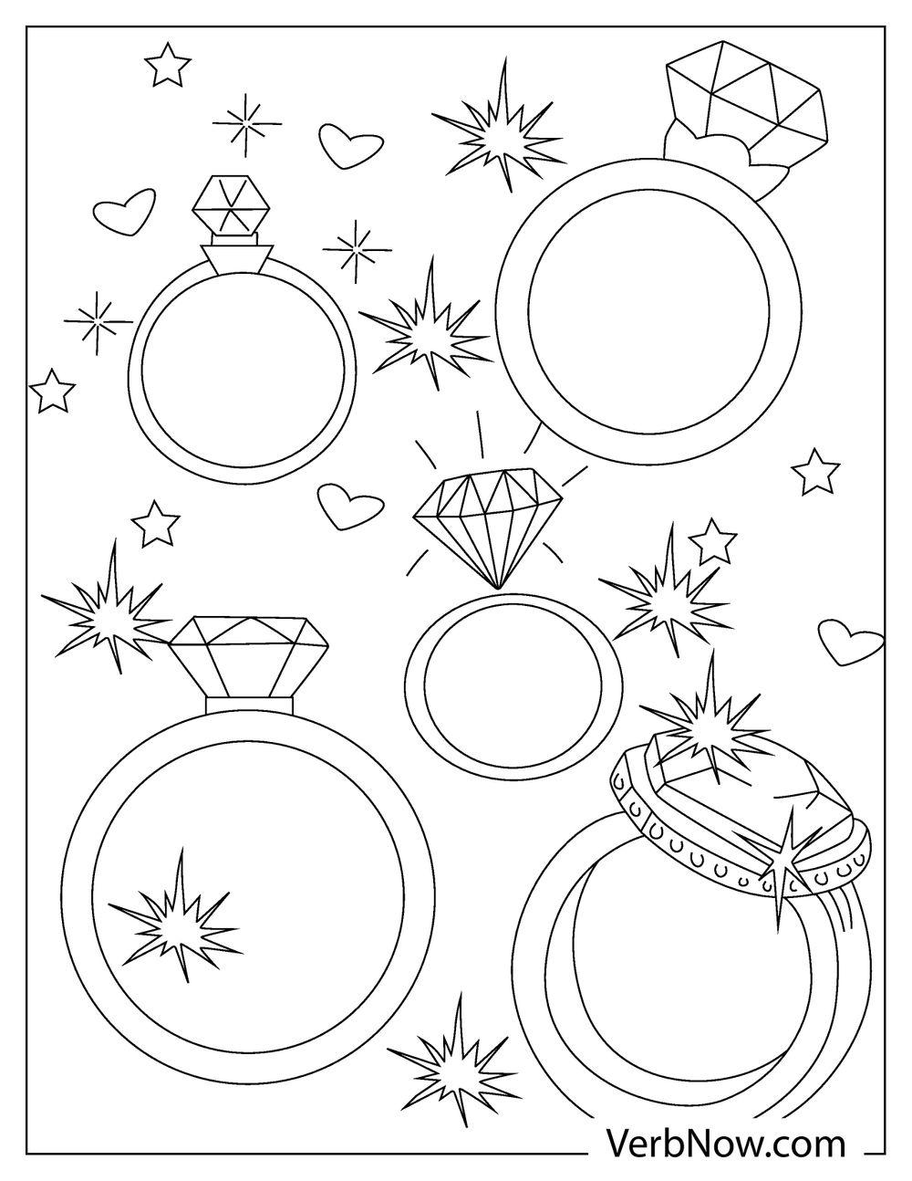 109 Sparkling Diamond Coloring Pages Printable 104