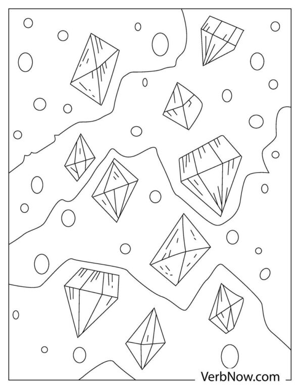 109 Sparkling Diamond Coloring Pages Printable 11