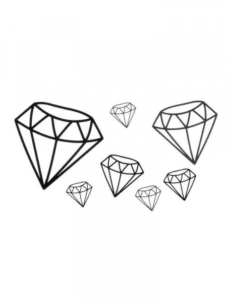 109 Sparkling Diamond Coloring Pages Printable 12