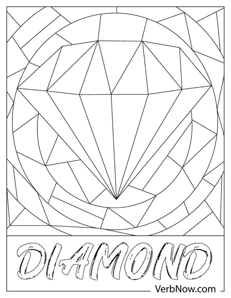 109 Sparkling Diamond Coloring Pages Printable 17