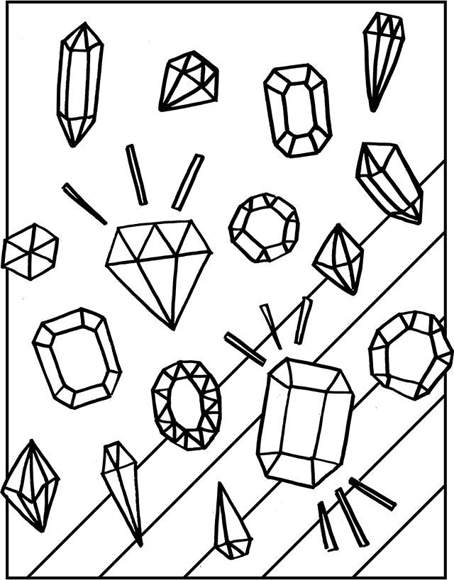 109 Sparkling Diamond Coloring Pages Printable 31