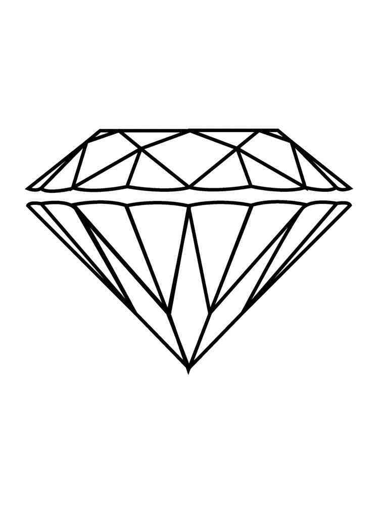 109 Sparkling Diamond Coloring Pages Printable 4