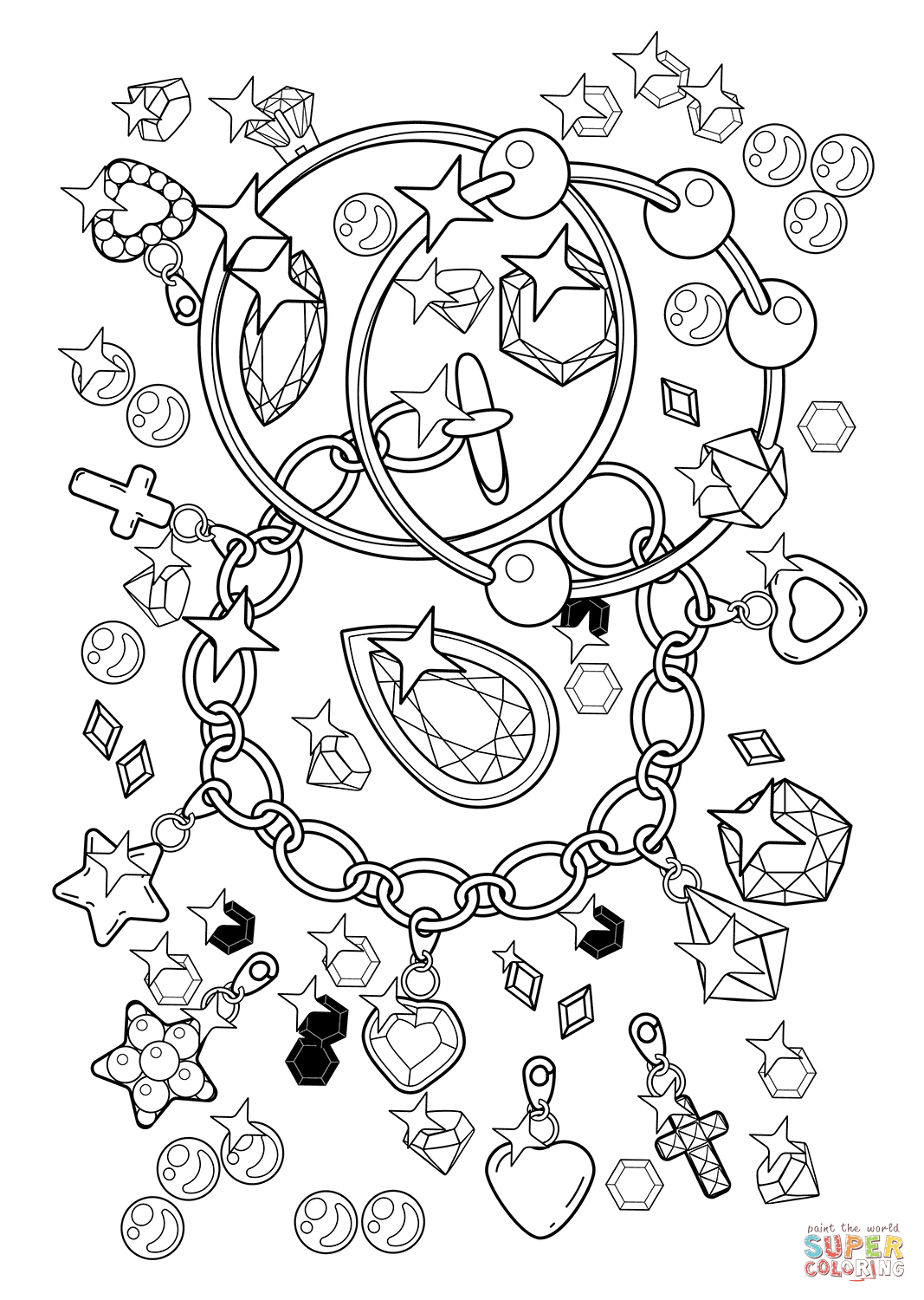 109 Sparkling Diamond Coloring Pages Printable 45