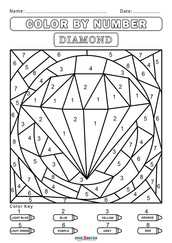 109 Sparkling Diamond Coloring Pages Printable 48