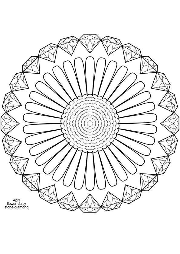 109 Sparkling Diamond Coloring Pages Printable 50