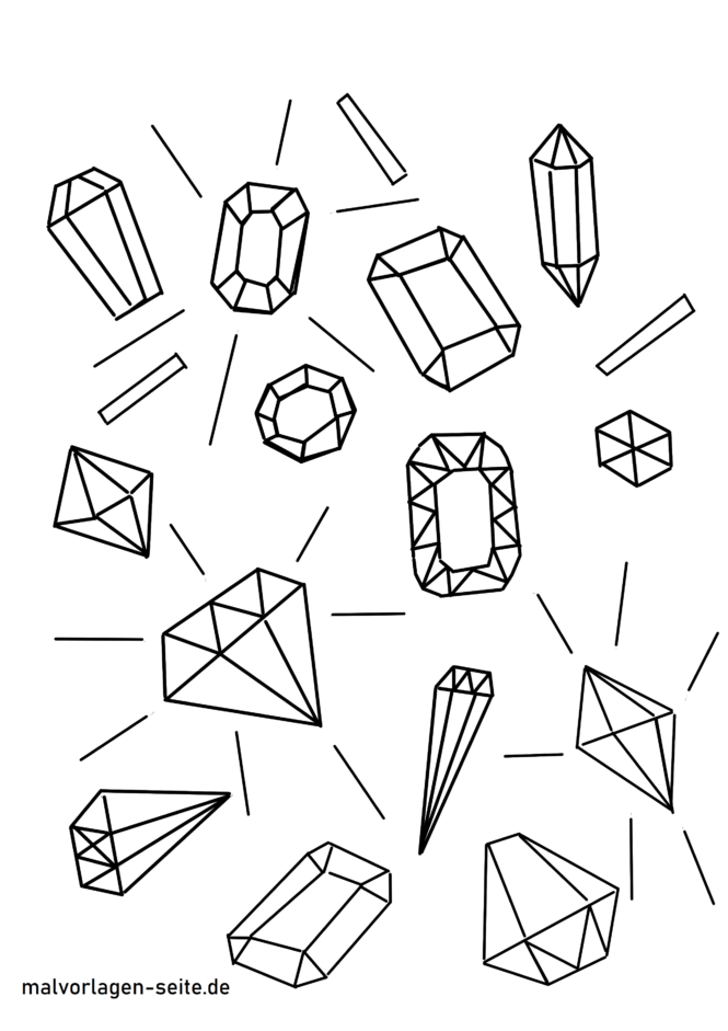 109 Sparkling Diamond Coloring Pages Printable 72