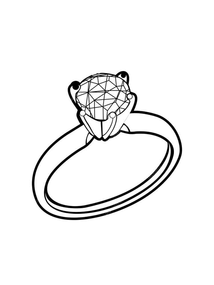 109 Sparkling Diamond Coloring Pages Printable 74