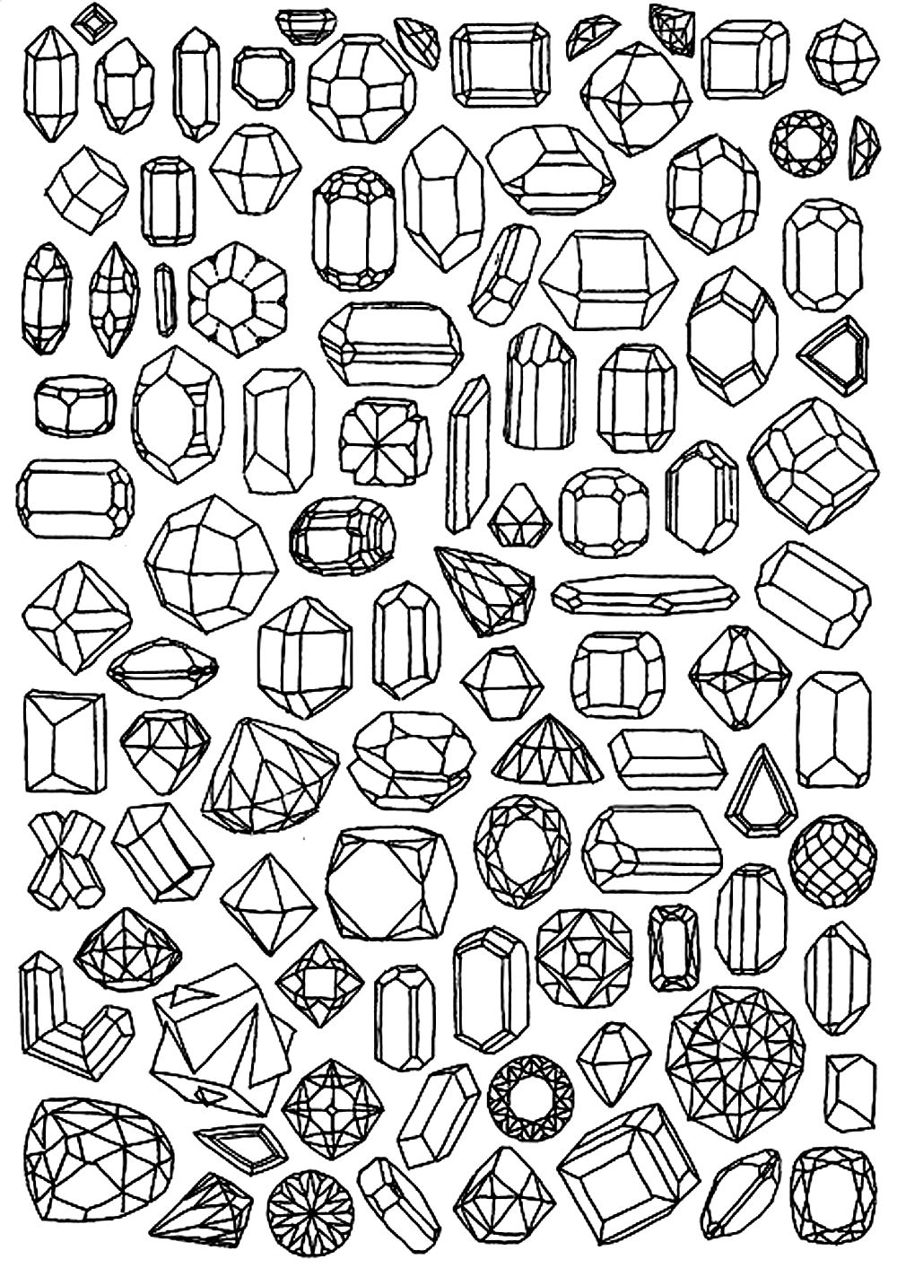 109 Sparkling Diamond Coloring Pages Printable 86