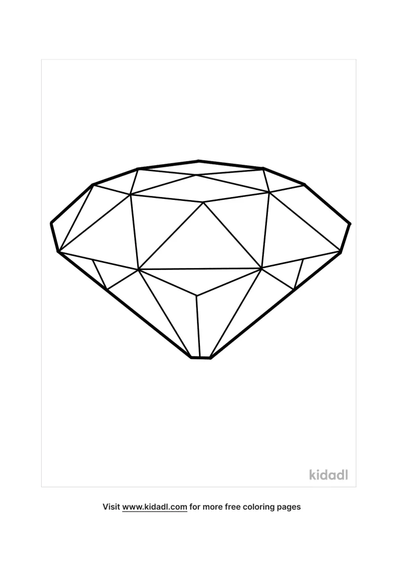 109 Sparkling Diamond Coloring Pages Printable 89