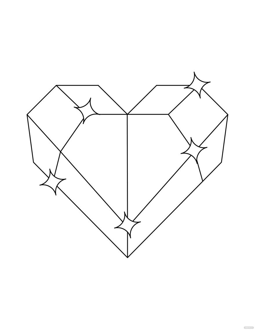 109 Sparkling Diamond Coloring Pages Printable 9