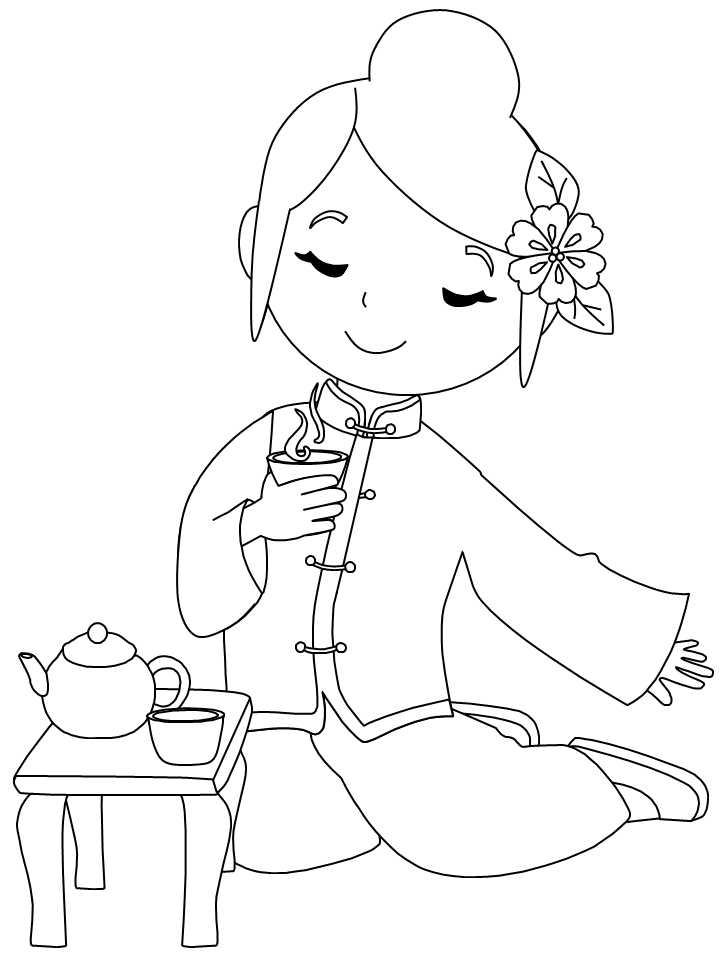 114 Asia Coloring Pages Printable 12