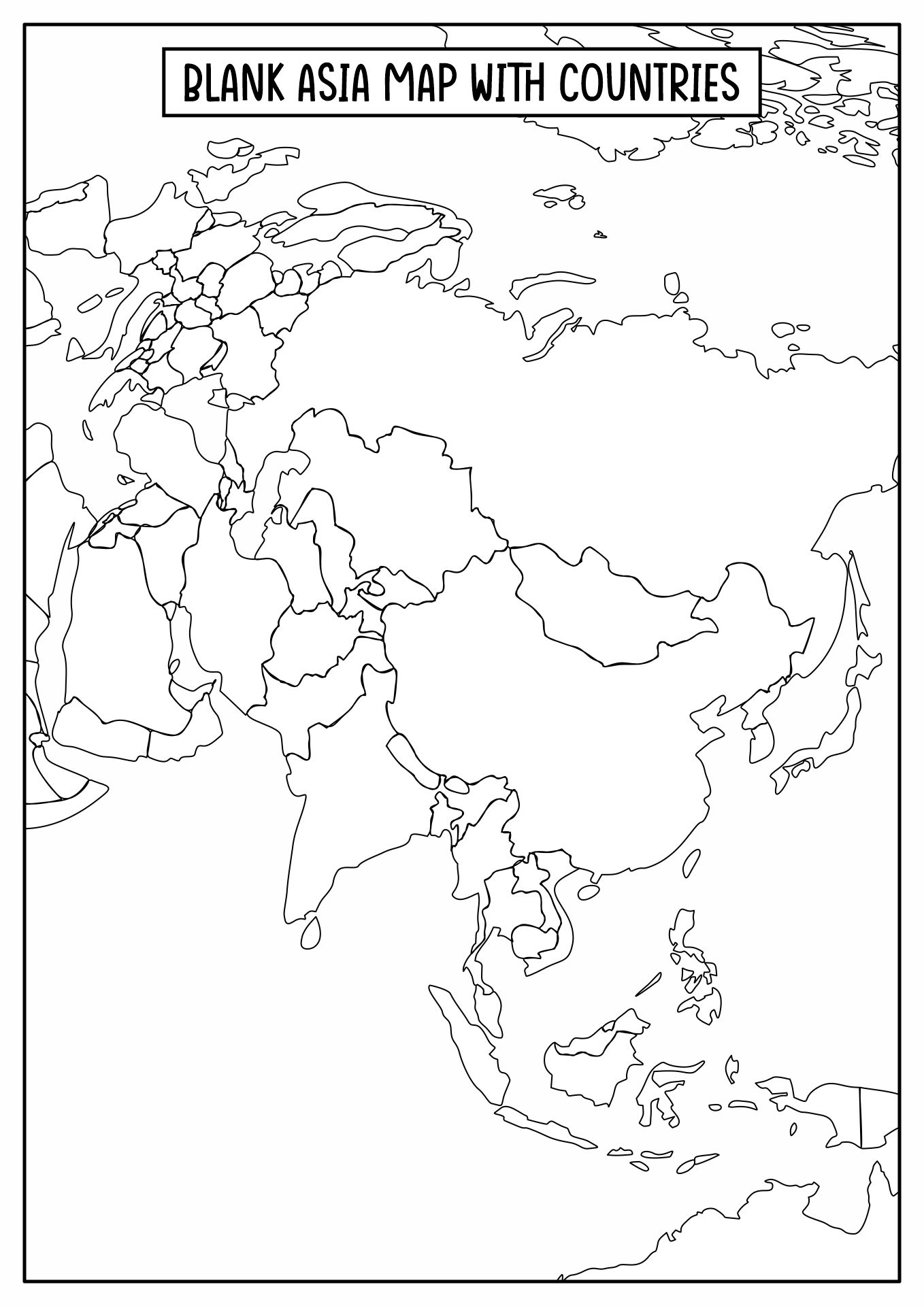 114 Asia Coloring Pages Printable 2