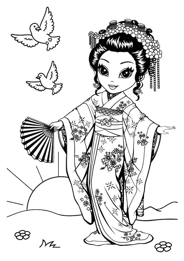 114 Asia Coloring Pages Printable 32