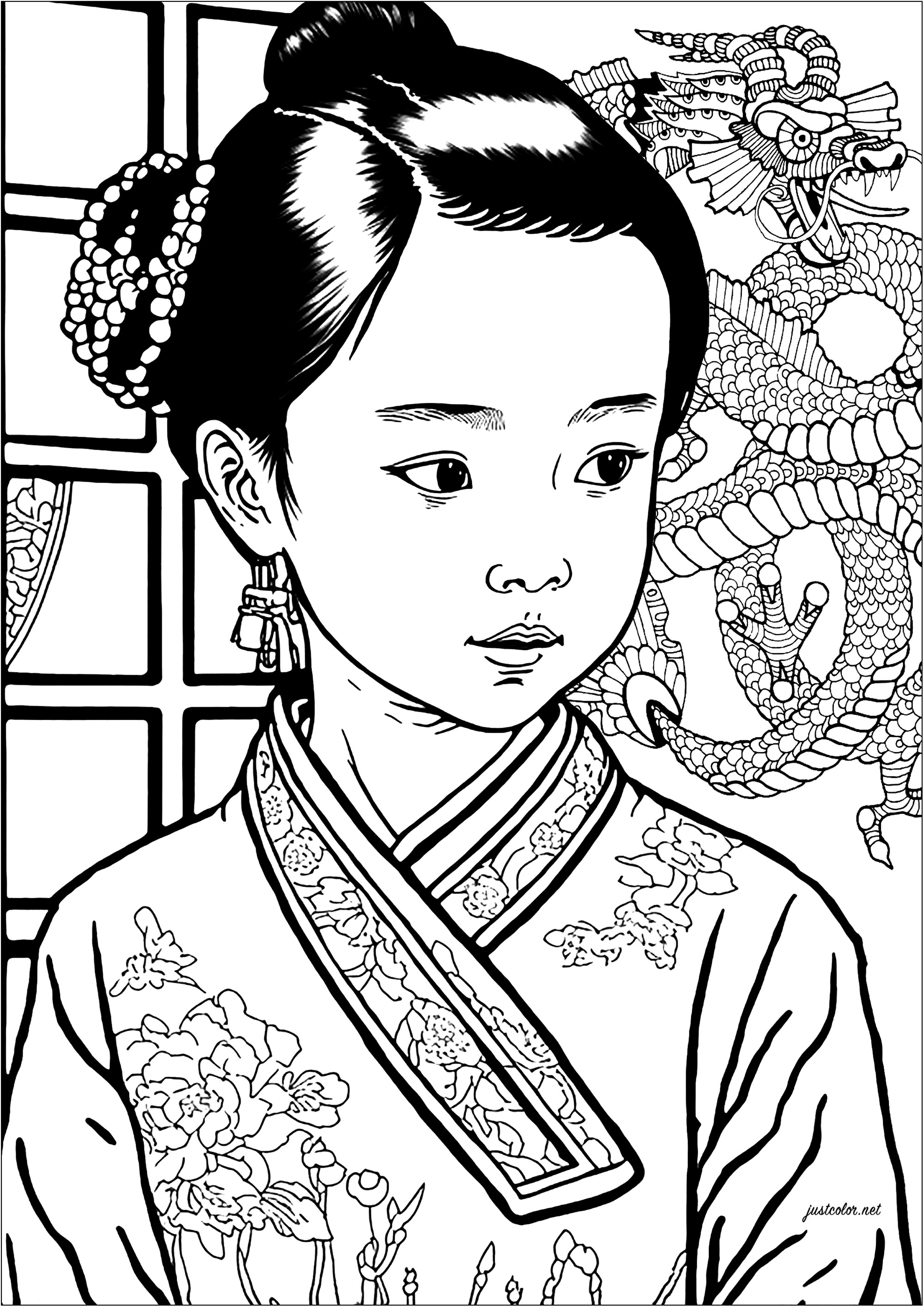 114 Asia Coloring Pages Printable 41