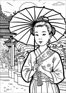 114 Asia Coloring Pages Printable 5