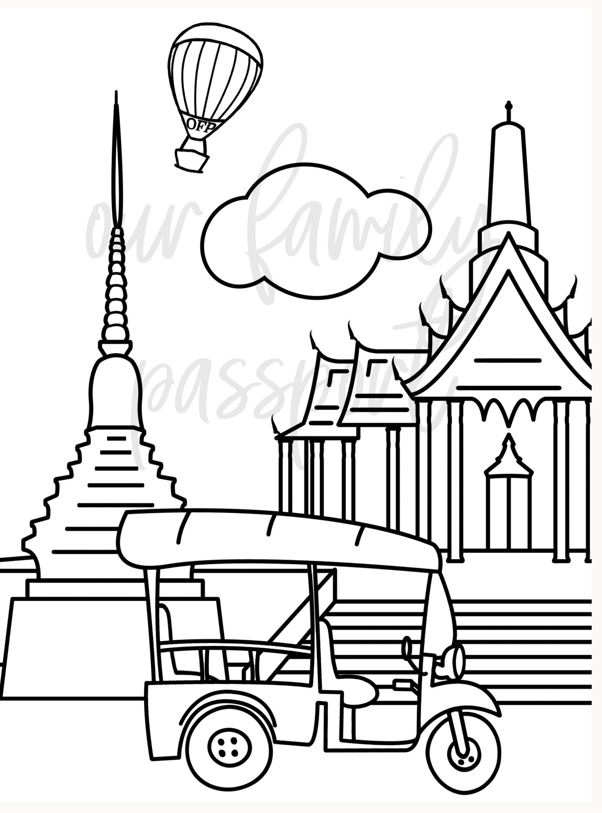 114 Asia Coloring Pages Printable 7